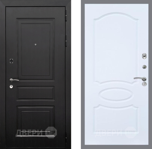 Входная металлическая Дверь Рекс (REX) 6 Венге FL-128 Силк Сноу в Рузе