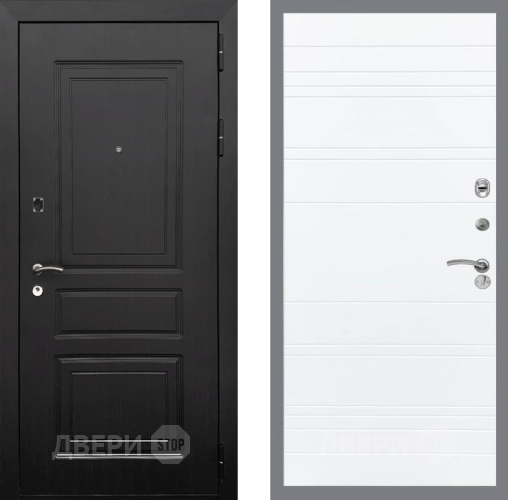 Входная металлическая Дверь Рекс (REX) 6 Венге Line Силк Сноу в Рузе