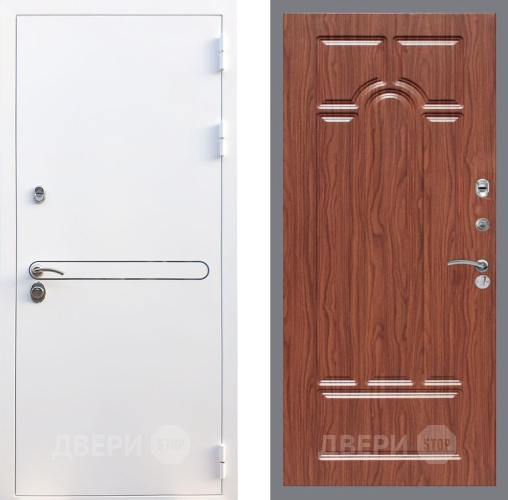 Входная металлическая Дверь Рекс (REX) 27 FL-58 орех тисненый в Рузе