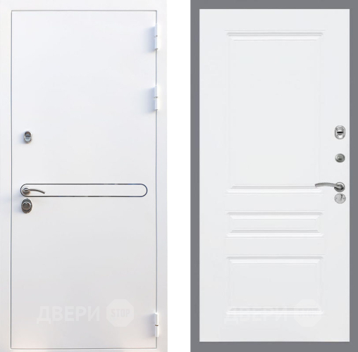 Входная металлическая Дверь Рекс (REX) 27 FL-243 Силк Сноу в Рузе