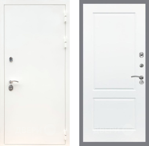 Входная металлическая Дверь Рекс (REX) 5 Белая Шагрень FL-117 Силк Сноу в Рузе