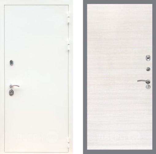Входная металлическая Дверь Рекс (REX) 5 Белая Шагрень GL Акация в Рузе