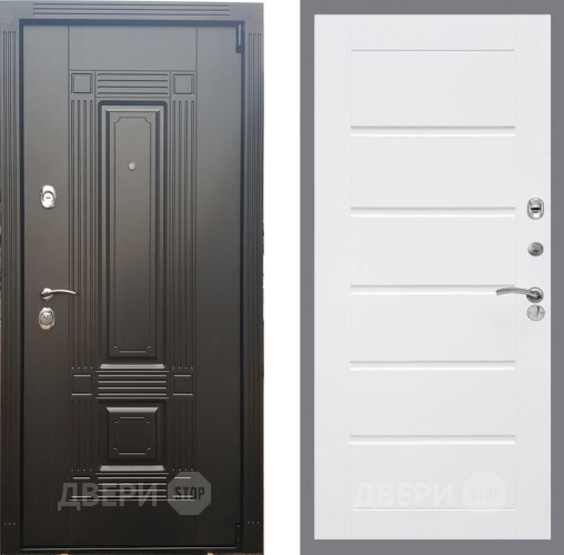 Входная металлическая Дверь Рекс (REX) 9 Сити Белый ясень в Рузе