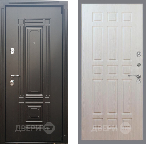 Входная металлическая Дверь Рекс (REX) 9 FL-33 Беленый дуб в Рузе