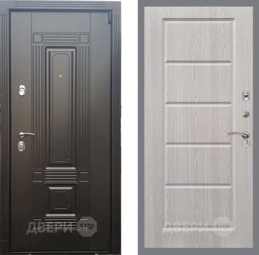 Входная металлическая Дверь Рекс (REX) 9 FL-39 Беленый дуб в Рузе