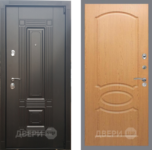 Входная металлическая Дверь Рекс (REX) 9 FL-128 Дуб в Рузе