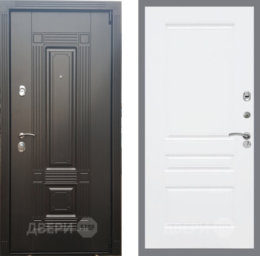 Входная металлическая Дверь Рекс (REX) 9 FL-243 Силк Сноу в Рузе