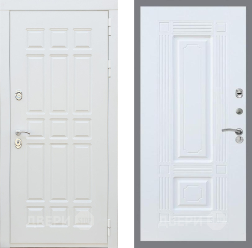 Входная металлическая Дверь Рекс (REX) 8 Силк Сноу FL-2 Силк Сноу в Рузе