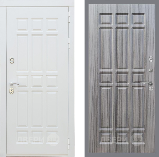 Входная металлическая Дверь Рекс (REX) 8 Силк Сноу FL-33 Сандал грей в Рузе