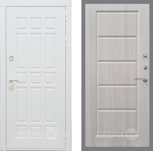 Входная металлическая Дверь Рекс (REX) 8 Силк Сноу FL-39 Беленый дуб в Рузе