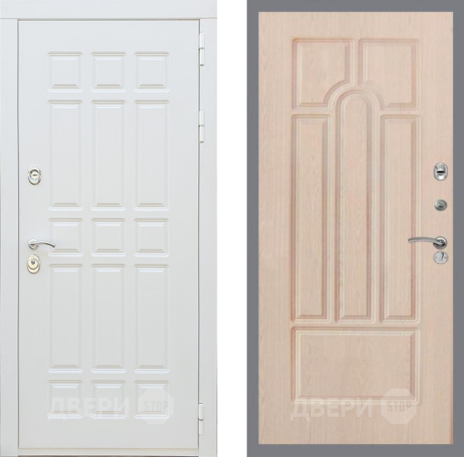 Входная металлическая Дверь Рекс (REX) 8 Силк Сноу FL-58 Беленый дуб в Рузе