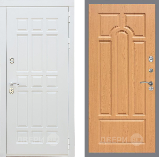 Входная металлическая Дверь Рекс (REX) 8 Силк Сноу FL-58 Дуб в Рузе