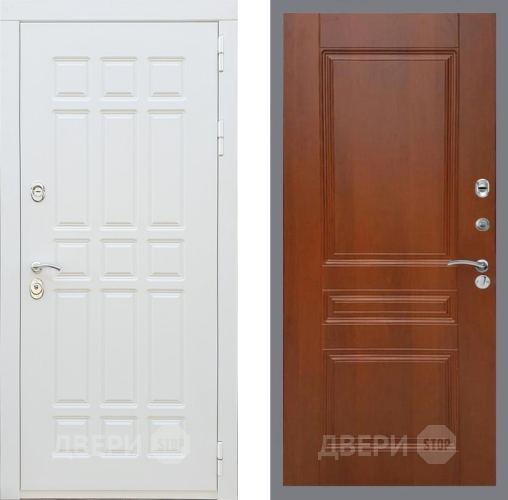 Входная металлическая Дверь Рекс (REX) 8 Силк Сноу FL-243 Итальянский орех в Рузе