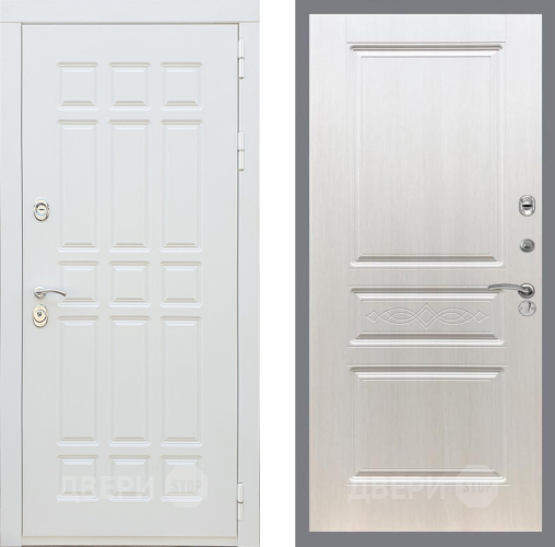 Входная металлическая Дверь Рекс (REX) 8 Силк Сноу FL-243 Лиственница беж в Рузе