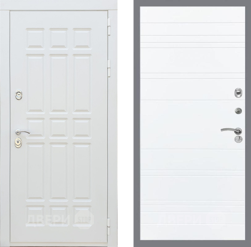 Входная металлическая Дверь Рекс (REX) 8 Силк Сноу Line Силк Сноу в Рузе
