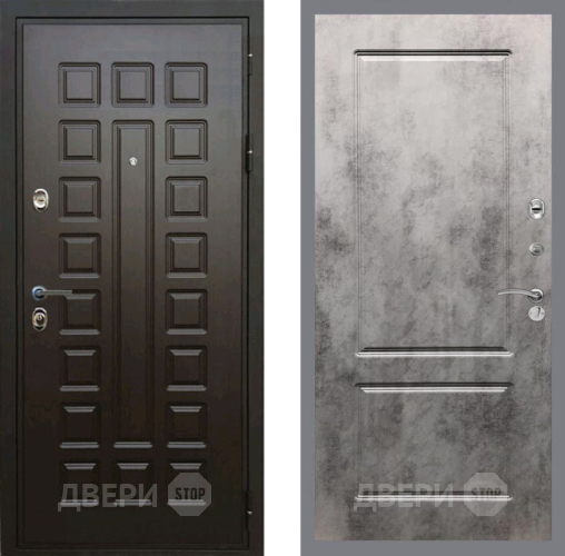 Входная металлическая Дверь Рекс (REX) Премиум 3к FL-117 Бетон темный в Рузе