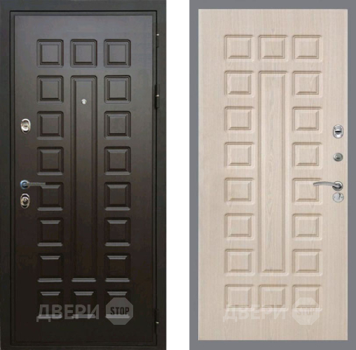 Входная металлическая Дверь Рекс (REX) Премиум 3к FL-183 Беленый дуб в Рузе