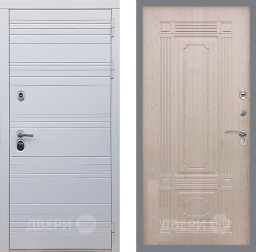 Входная металлическая Дверь Рекс (REX) 14 Силк Сноу FL-2 Беленый дуб в Рузе