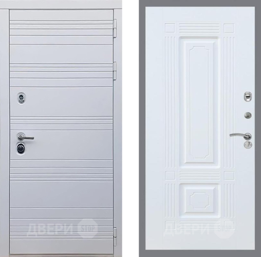 Входная металлическая Дверь Рекс (REX) 14 Силк Сноу FL-2 Силк Сноу в Рузе