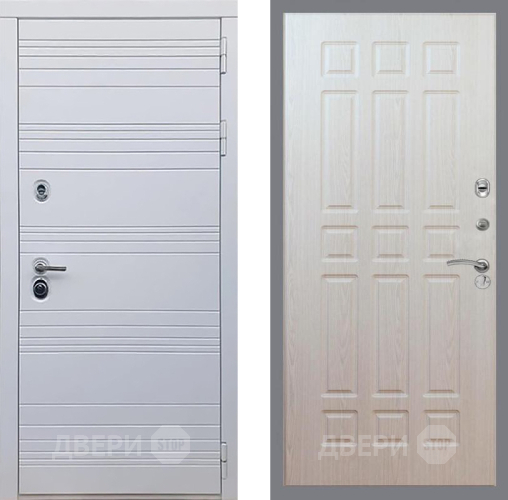 Входная металлическая Дверь Рекс (REX) 14 Силк Сноу FL-33 Беленый дуб в Рузе