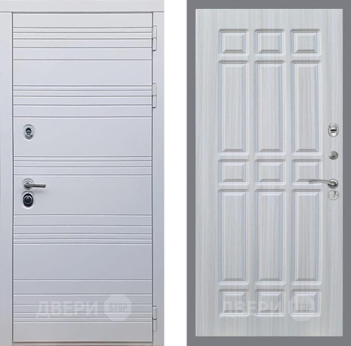 Входная металлическая Дверь Рекс (REX) 14 Силк Сноу FL-33 Сандал белый в Рузе