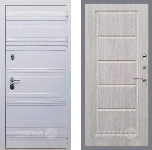 Входная металлическая Дверь Рекс (REX) 14 Силк Сноу FL-39 Беленый дуб в Рузе
