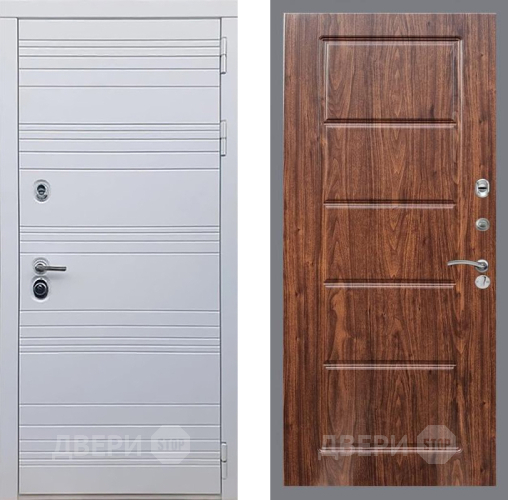 Входная металлическая Дверь Рекс (REX) 14 Силк Сноу FL-39 орех тисненый в Рузе