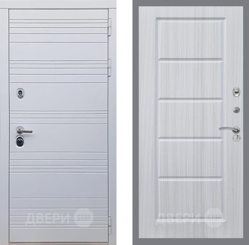 Входная металлическая Дверь Рекс (REX) 14 Силк Сноу FL-39 Сандал белый в Рузе