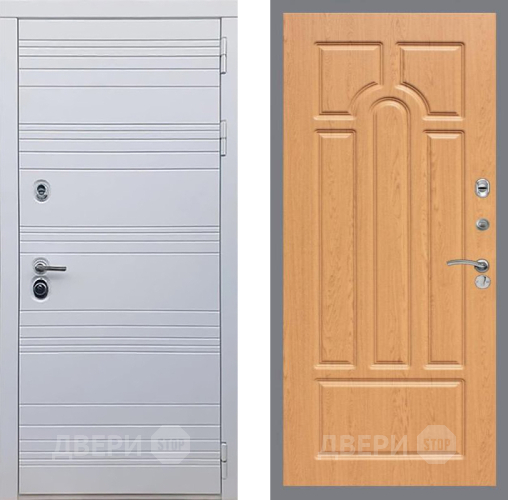 Входная металлическая Дверь Рекс (REX) 14 Силк Сноу FL-58 Дуб в Рузе