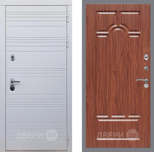 Входная металлическая Дверь Рекс (REX) 14 Силк Сноу FL-58 орех тисненый в Рузе