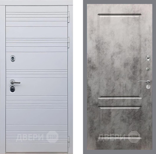 Входная металлическая Дверь Рекс (REX) 14 Силк Сноу FL-117 Бетон темный в Рузе