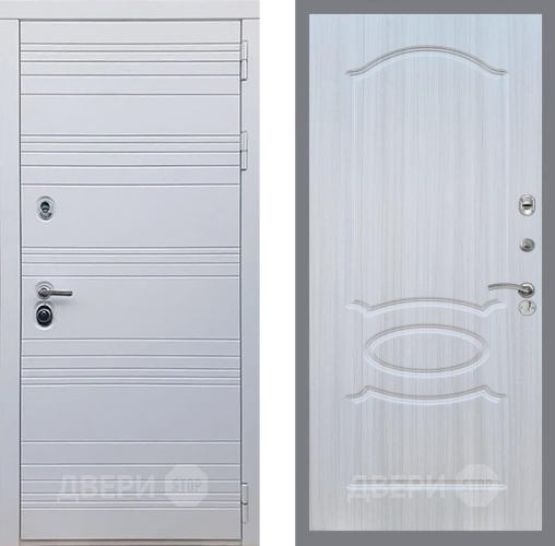 Входная металлическая Дверь Рекс (REX) 14 Силк Сноу FL-128 Сандал белый в Рузе