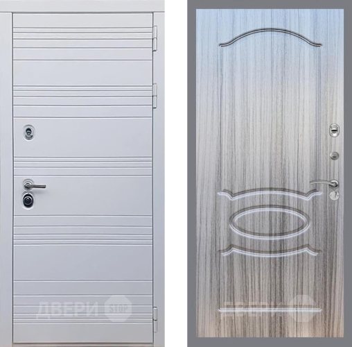 Входная металлическая Дверь Рекс (REX) 14 Силк Сноу FL-128 Сандал грей в Рузе