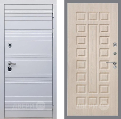 Входная металлическая Дверь Рекс (REX) 14 Силк Сноу FL-183 Беленый дуб в Рузе