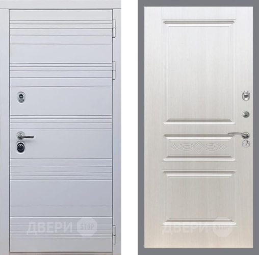 Входная металлическая Дверь Рекс (REX) 14 Силк Сноу FL-243 Лиственница беж в Рузе