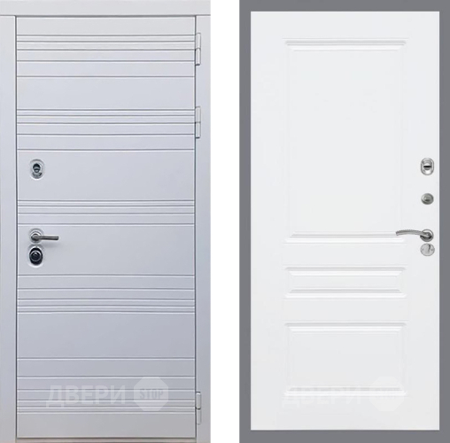 Входная металлическая Дверь Рекс (REX) 14 Силк Сноу FL-243 Силк Сноу в Рузе