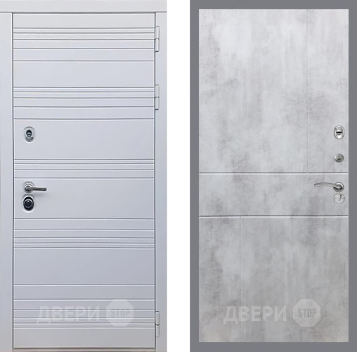 Входная металлическая Дверь Рекс (REX) 14 Силк Сноу FL-290 Бетон светлый в Рузе