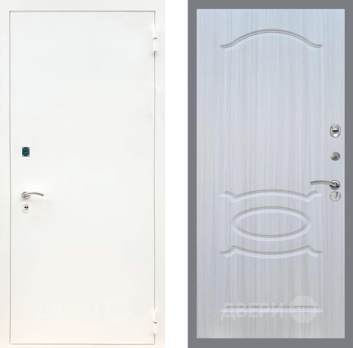 Входная металлическая Дверь Рекс (REX) 1А Белая шагрень FL-128 Сандал белый в Рузе