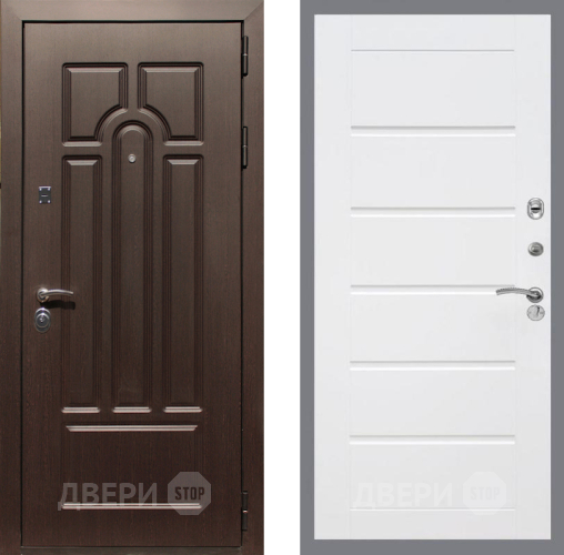 Входная металлическая Дверь Рекс (REX) Эврика Сити Белый ясень в Рузе