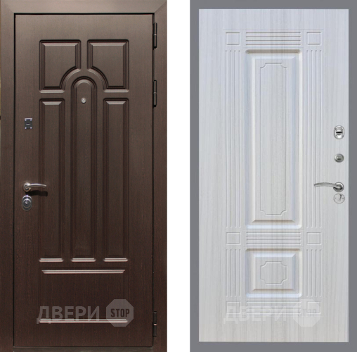 Входная металлическая Дверь Рекс (REX) Эврика FL-2 Сандал белый в Рузе