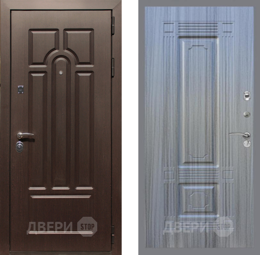 Входная металлическая Дверь Рекс (REX) Эврика FL-2 Сандал грей в Рузе