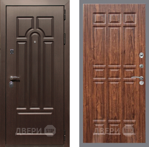 Входная металлическая Дверь Рекс (REX) Эврика FL-33 орех тисненый в Рузе