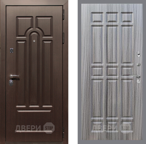 Входная металлическая Дверь Рекс (REX) Эврика FL-33 Сандал грей в Рузе