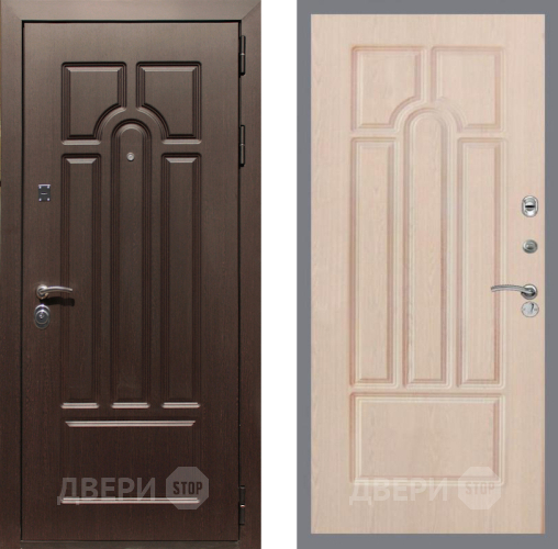 Входная металлическая Дверь Рекс (REX) Эврика FL-58 Беленый дуб в Рузе