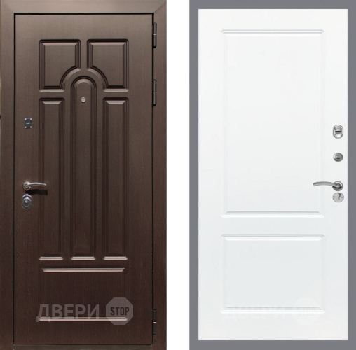 Входная металлическая Дверь Рекс (REX) Эврика FL-117 Силк Сноу в Рузе