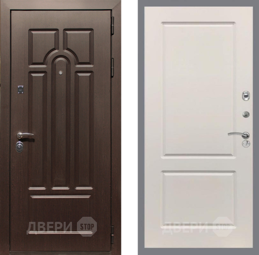 Входная металлическая Дверь Рекс (REX) Эврика FL-117 Шампань в Рузе