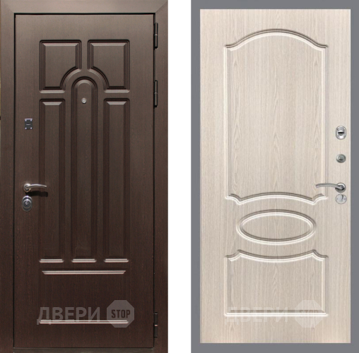 Дверь Рекс (REX) Эврика FL-128 Беленый дуб в Рузе