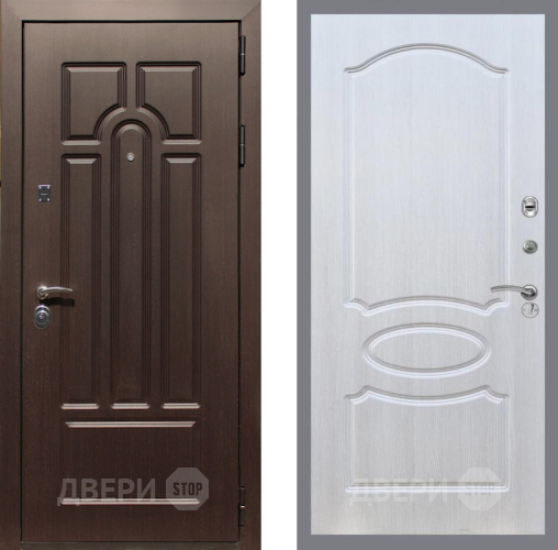 Входная металлическая Дверь Рекс (REX) Эврика FL-128 Лиственница беж в Рузе