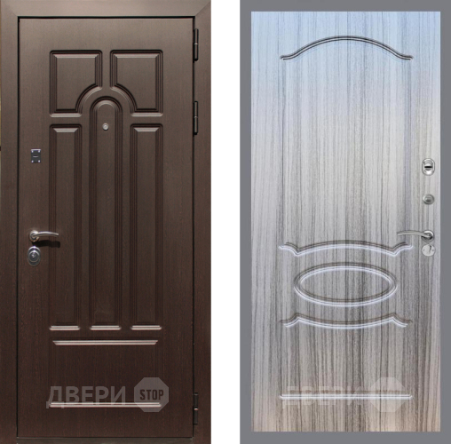 Входная металлическая Дверь Рекс (REX) Эврика FL-128 Сандал грей в Рузе