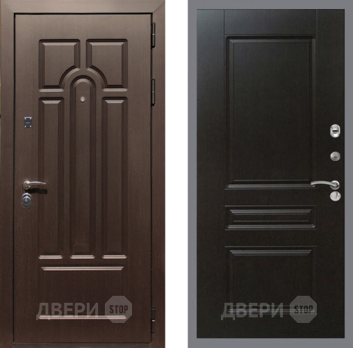 Входная металлическая Дверь Рекс (REX) Эврика FL-243 Венге в Рузе